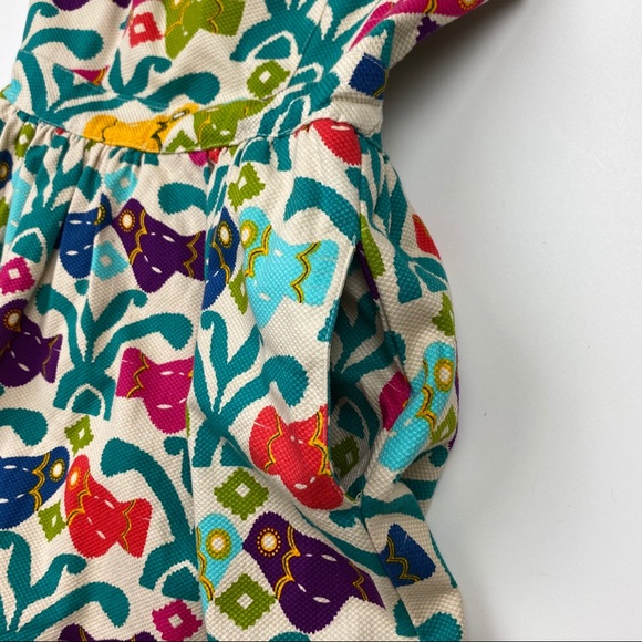 Judith March Aztec Bird Print Dress Multicolored M - Picture 5 of 11